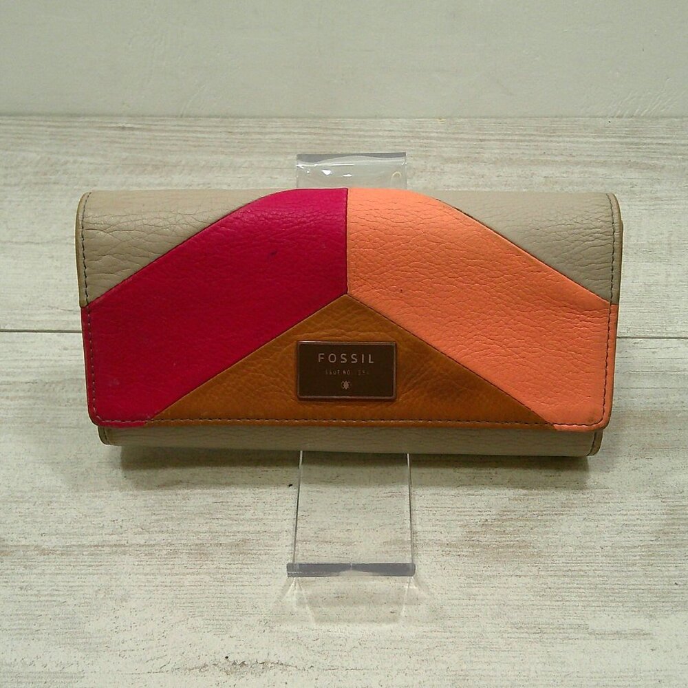 Fossil 70's Inspired Leather Key-Per Calypso Geom… - image 4